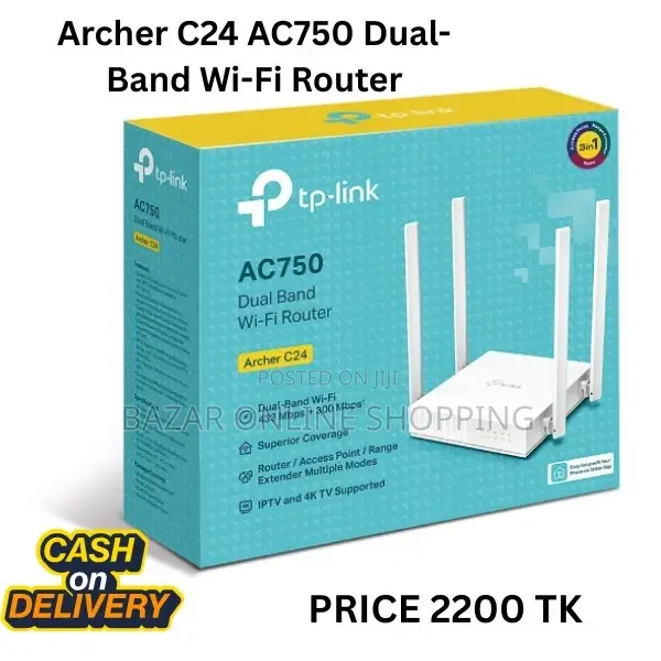 Archer C24 Ac750 Dual-Band Wi-Fi Router