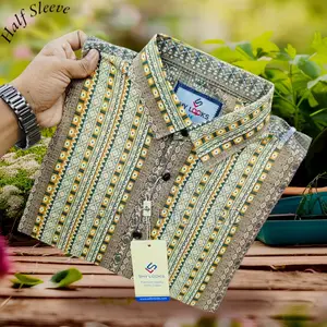 Premium Pop-corn Half Sleeve Shirt For Men Style