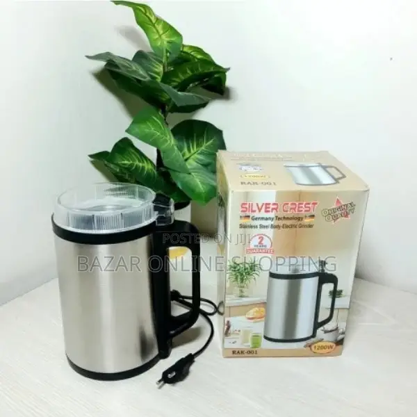 Silver Stainless Steel Electric Mini Grinder 1200 Watt