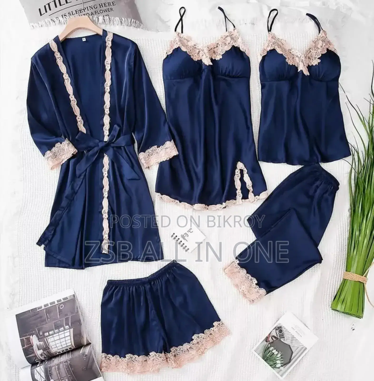 Lace Design 5 Part Night Dress New Products