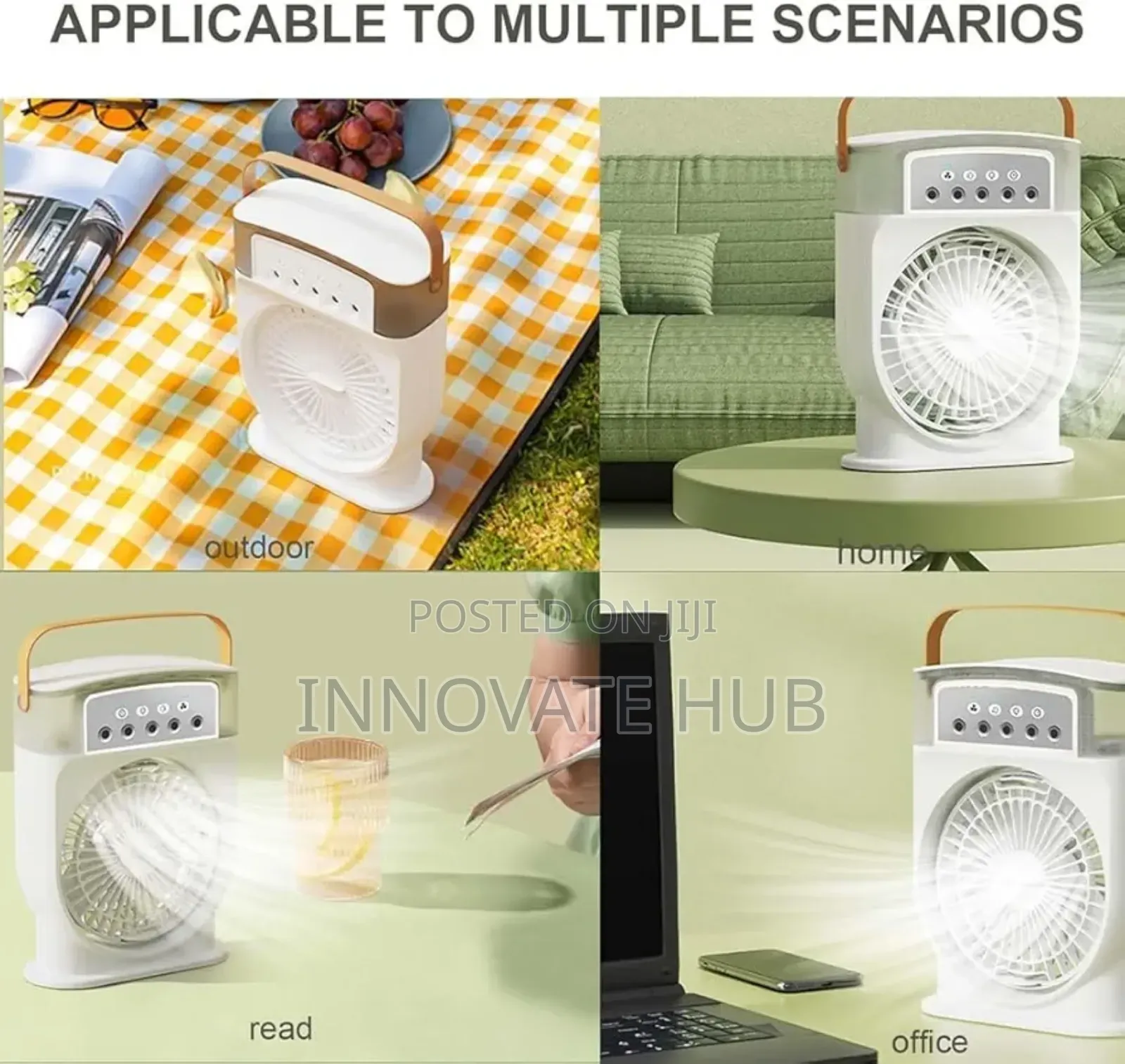 3-in-1 Air Cooling Usb Rechargeable Fan