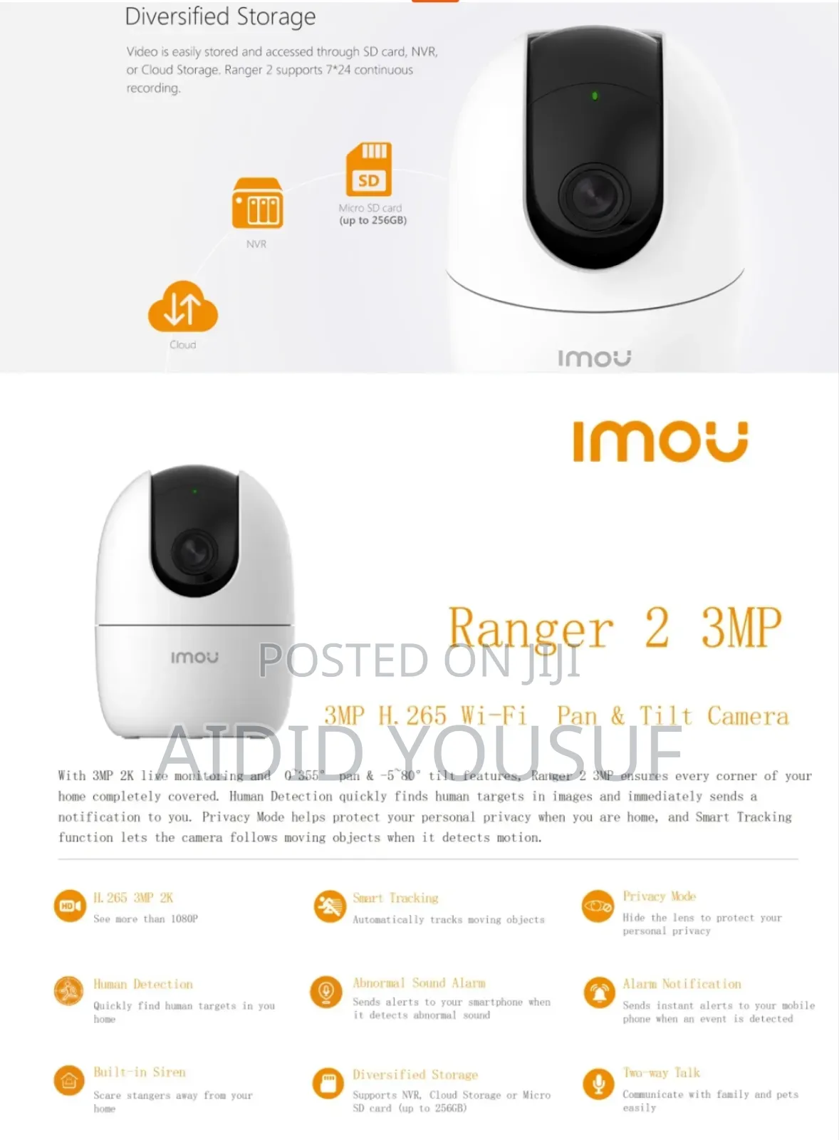 Imou Ranger 2 |3mp Indoor Smart Security Wi-fi Ip Camera