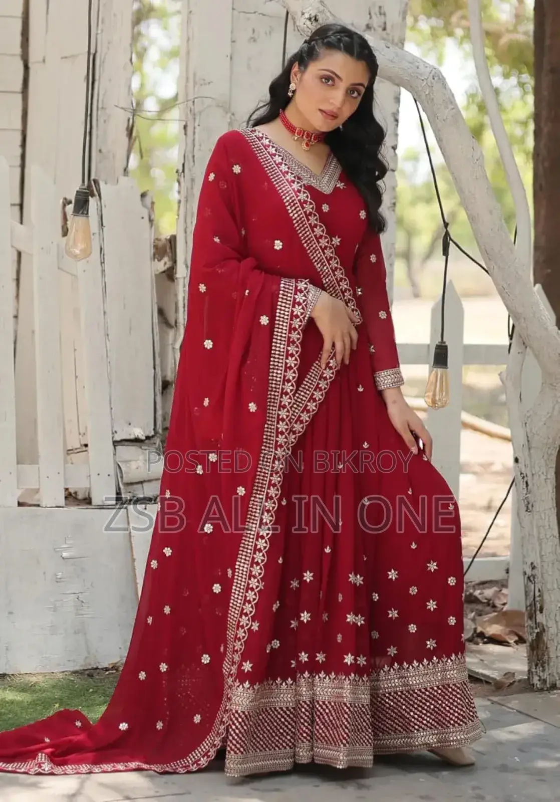 Three Piece Party Gown New Update Collection