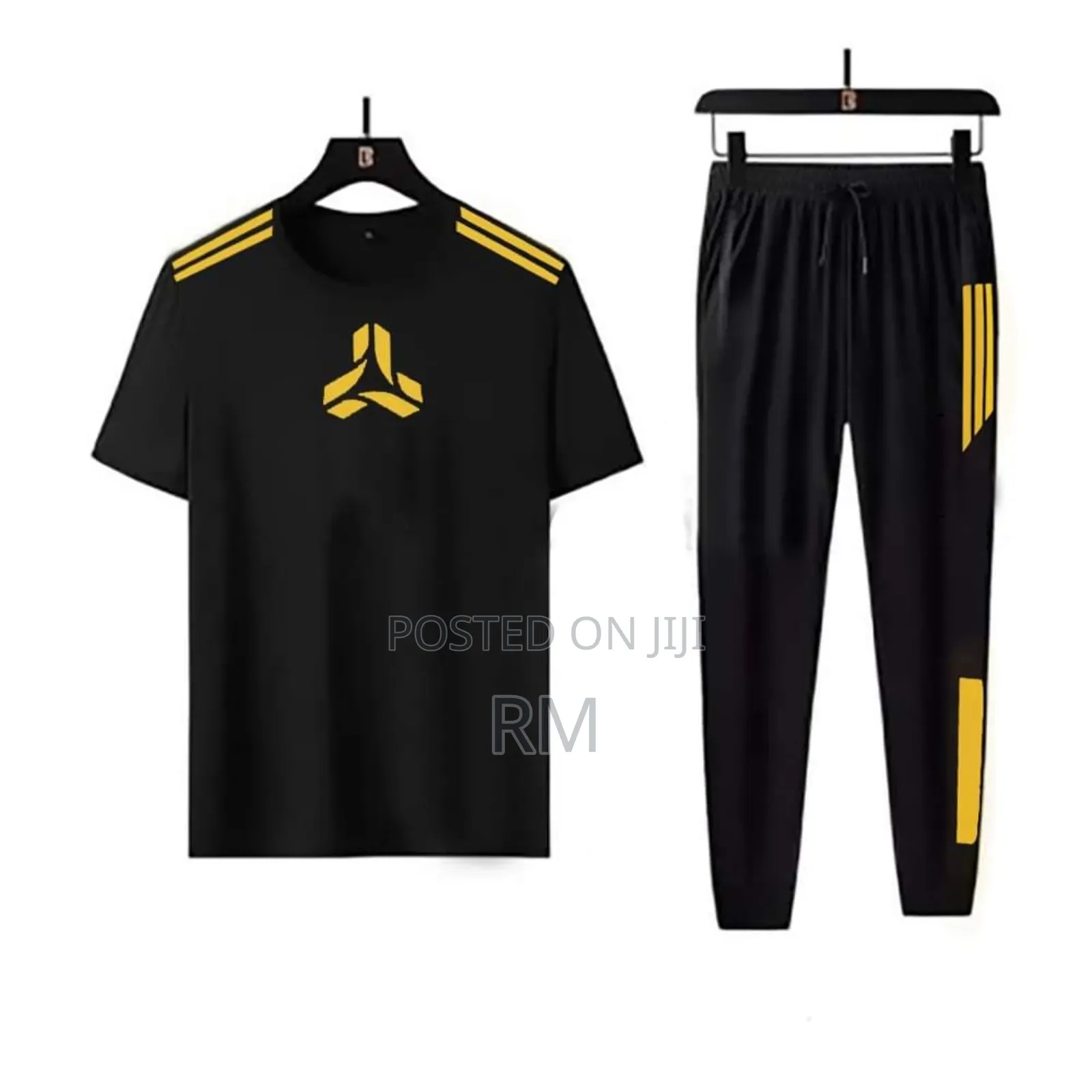 Sportswear Casual O-Neck T-Shirts + Pants Tracksuit Set