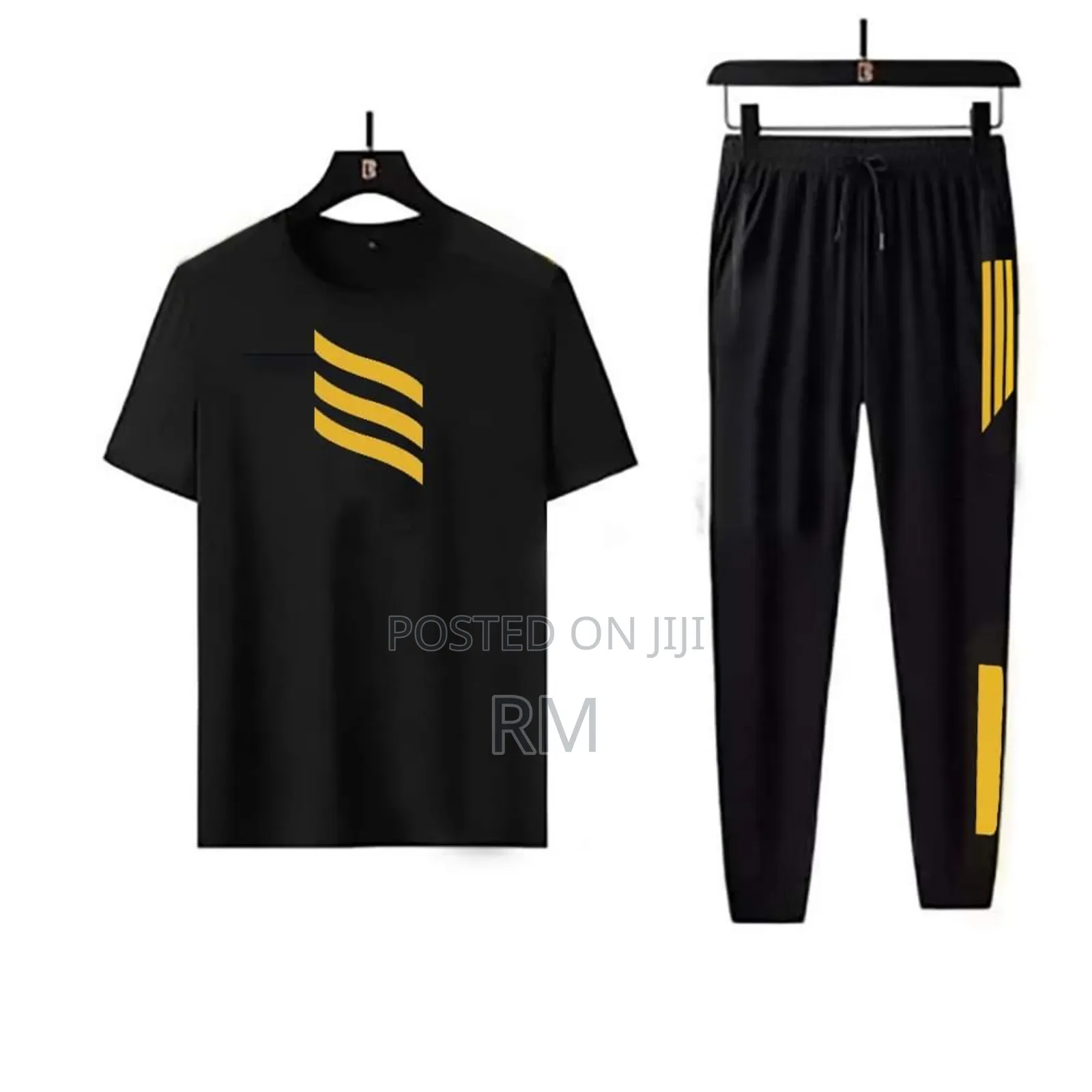 Sportswear Casual O-Neck T-Shirts + Pants Tracksuit Set