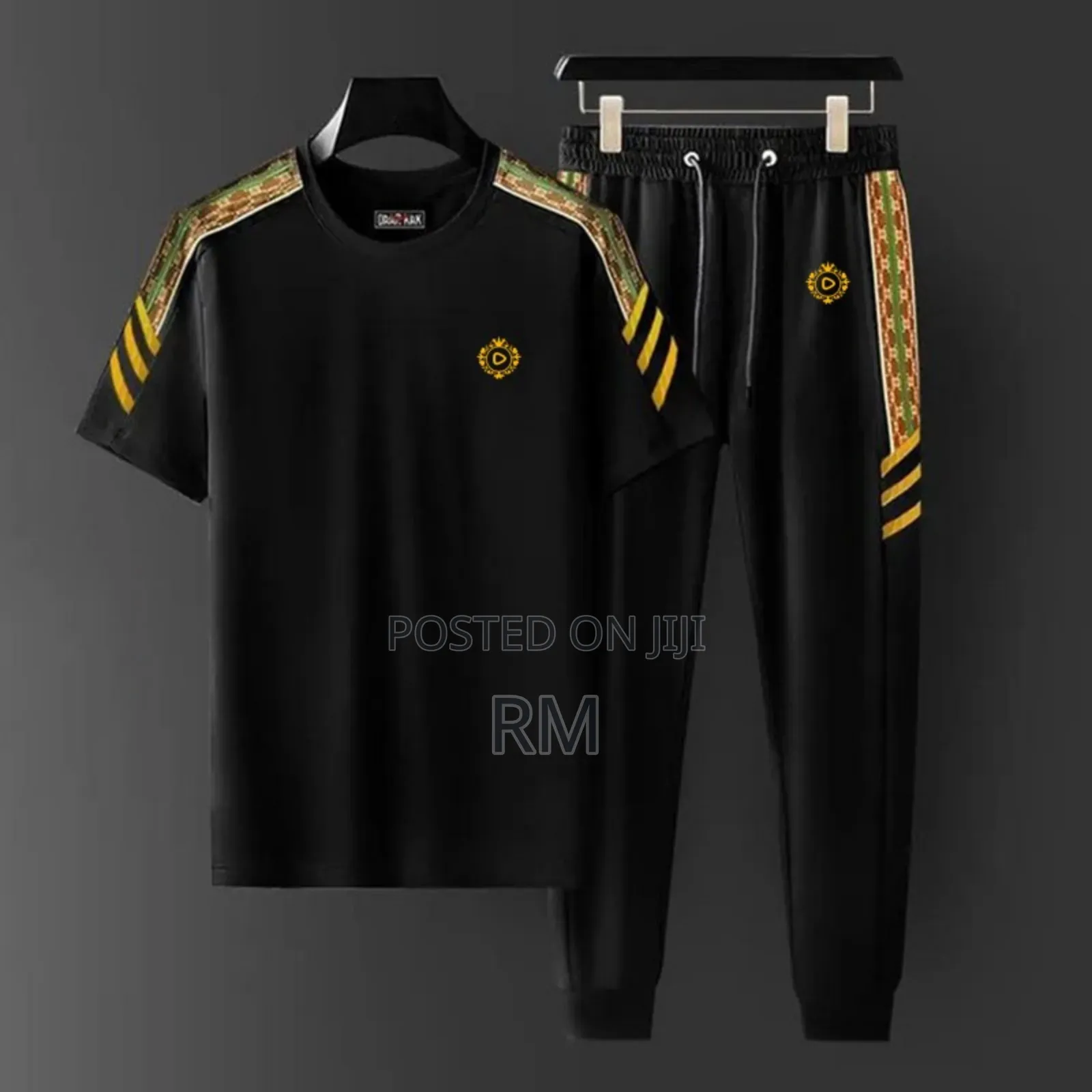 Sportswear Casual O-Neck T-Shirts + Pants Tracksuit Set