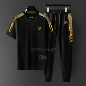 Sportswear Casual O-Neck T-Shirts + Pants Tracksuit Set