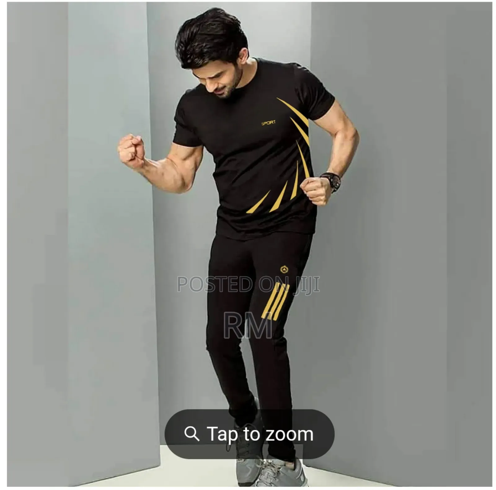 Sportswear Casual O-Neck T-Shirts + Pants Tracksuit Set