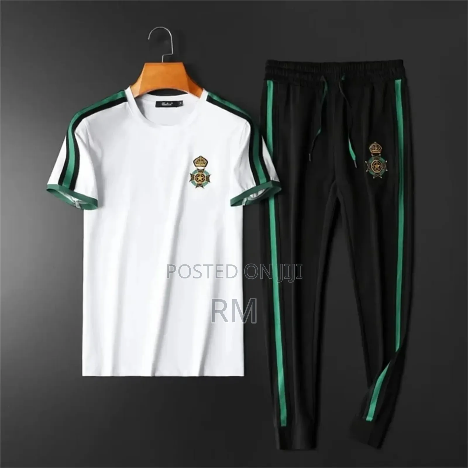 Sportswear Casual O-Neck T-Shirts + Pants Tracksuit Set