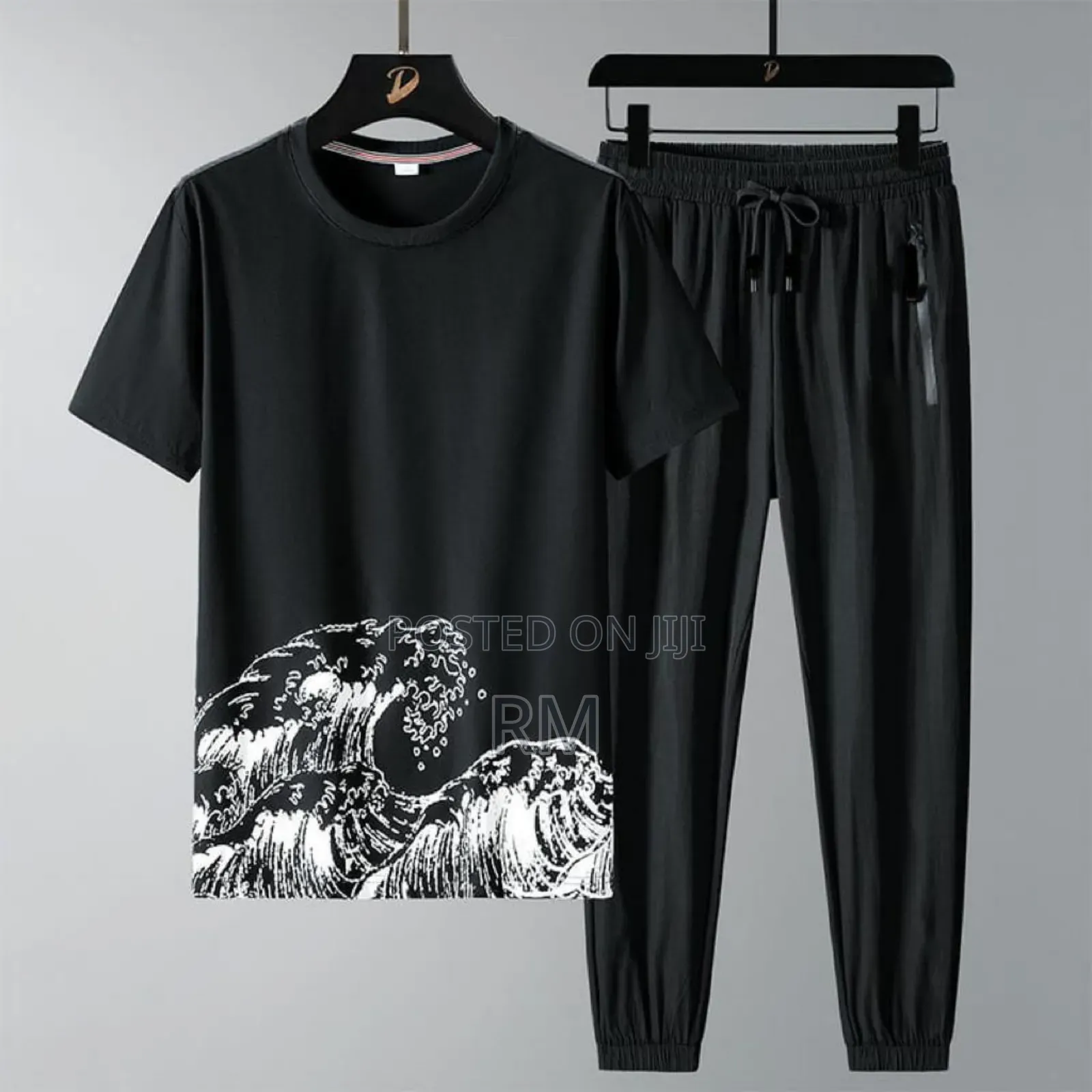 Sportswear Casual O-Neck T-Shirts + Pants Tracksuit Set