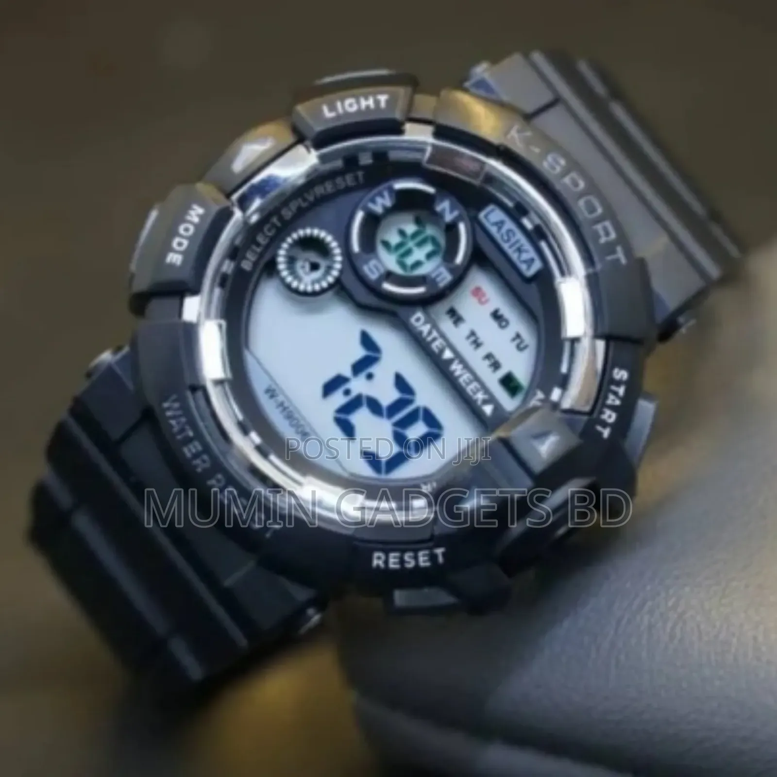 Lasika W-H9006 Waterproof Silicon Digital Watch for Men
