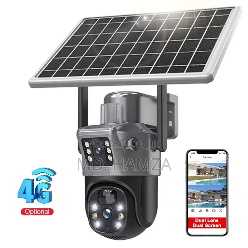 V380 Pro 4g Dual Lens Solar PTZ Ip Camera সৌরবিদ্যুৎ চালিত