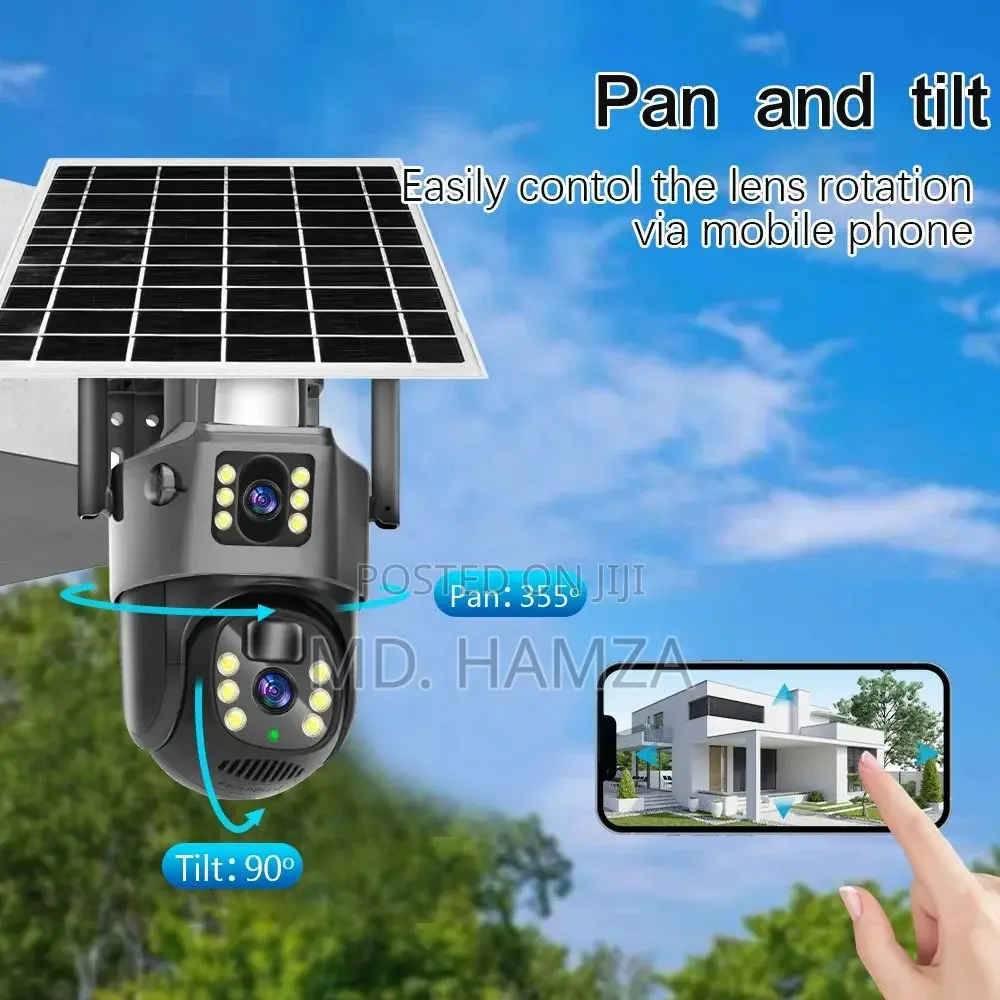 V380 Pro 4g Dual Lens Solar PTZ Ip Camera সৌরবিদ্যুৎ চালিত