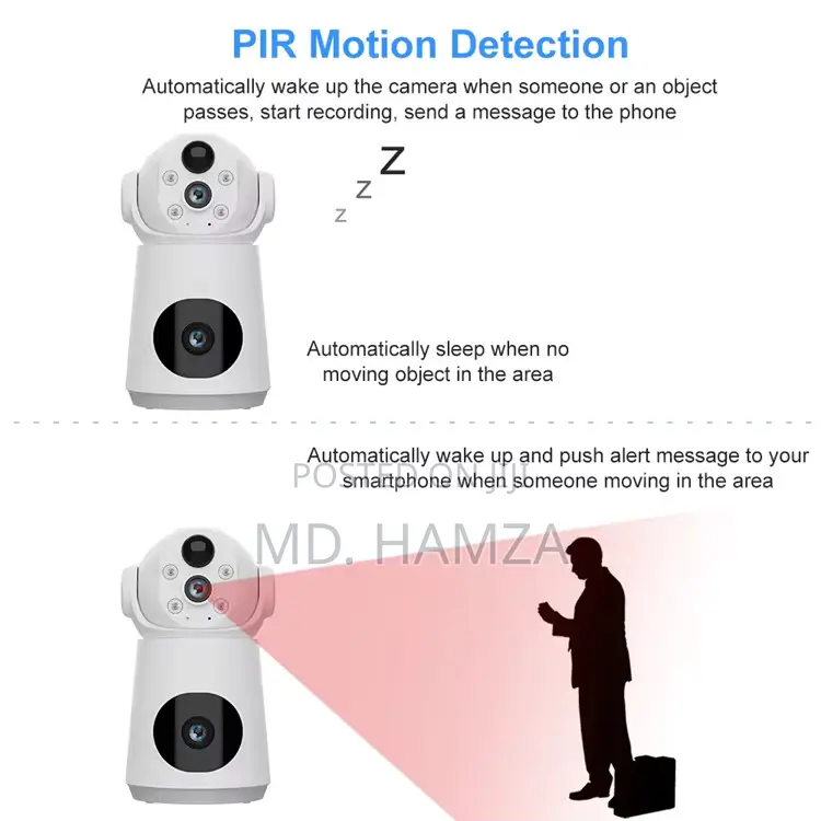 4g 6mp Wireless CCTV Battery Powered Dual Lance Ip Camera