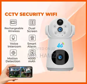 4g 6mp Wireless CCTV Battery Powered Dual Lance Ip Camera
