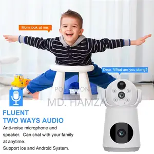 4g 6mp Wireless CCTV Battery Powered Dual Lance Ip Camera