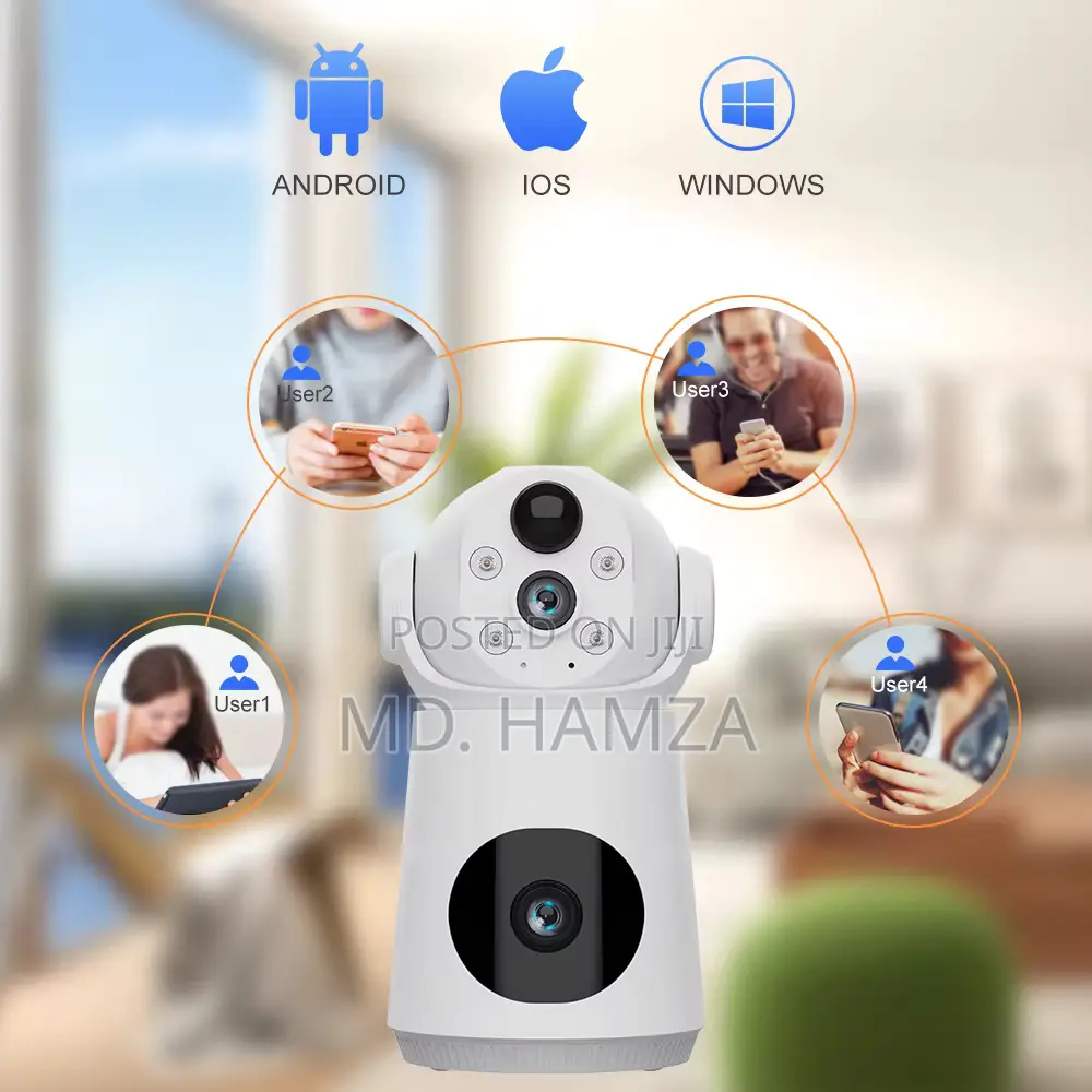 4g 6mp Wireless CCTV Battery Powered Dual Lance Ip Camera