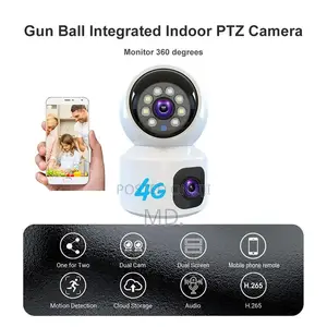 4g Dual Lens Wifi Camera 4mp Hd 1080p Indoor Mini Camera