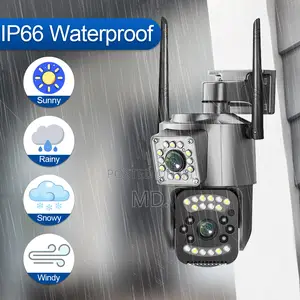 Outdoor 4mp Dual Lens 4g Sim Ip Camera Color Night Vision