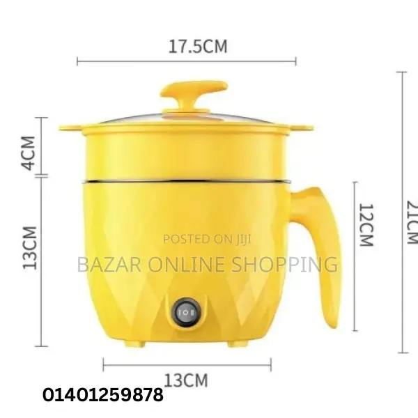 1.8 LTR Non Stick Electric Cooking Pot With Steam