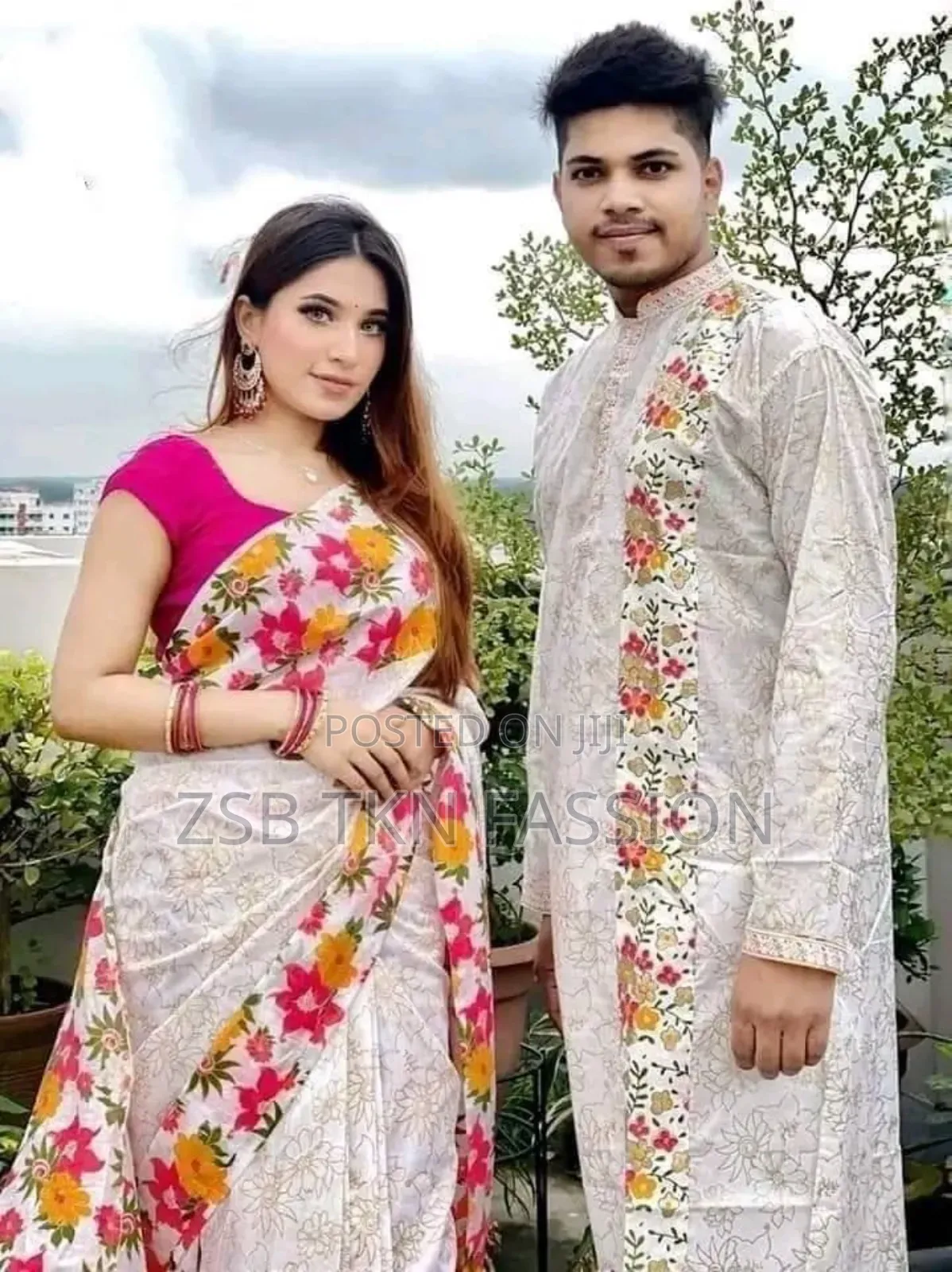Block Printed Dhupian Silk Couple Set New Update Collection