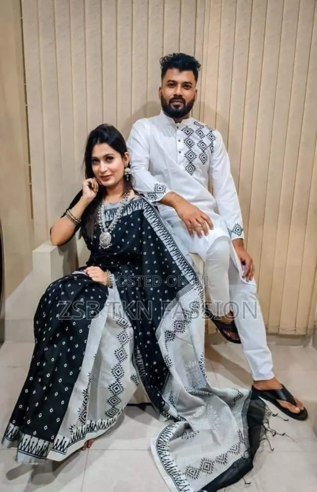 Block Printed Dhupian Silk Couple Set New Update Collection