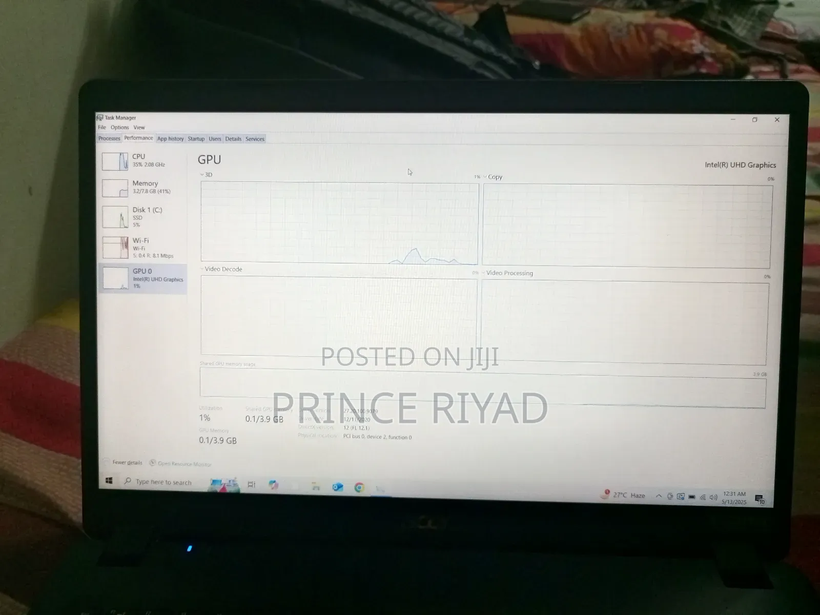 Laptop Acer 8GB Intel Core I5 HDD+SSD 256GB