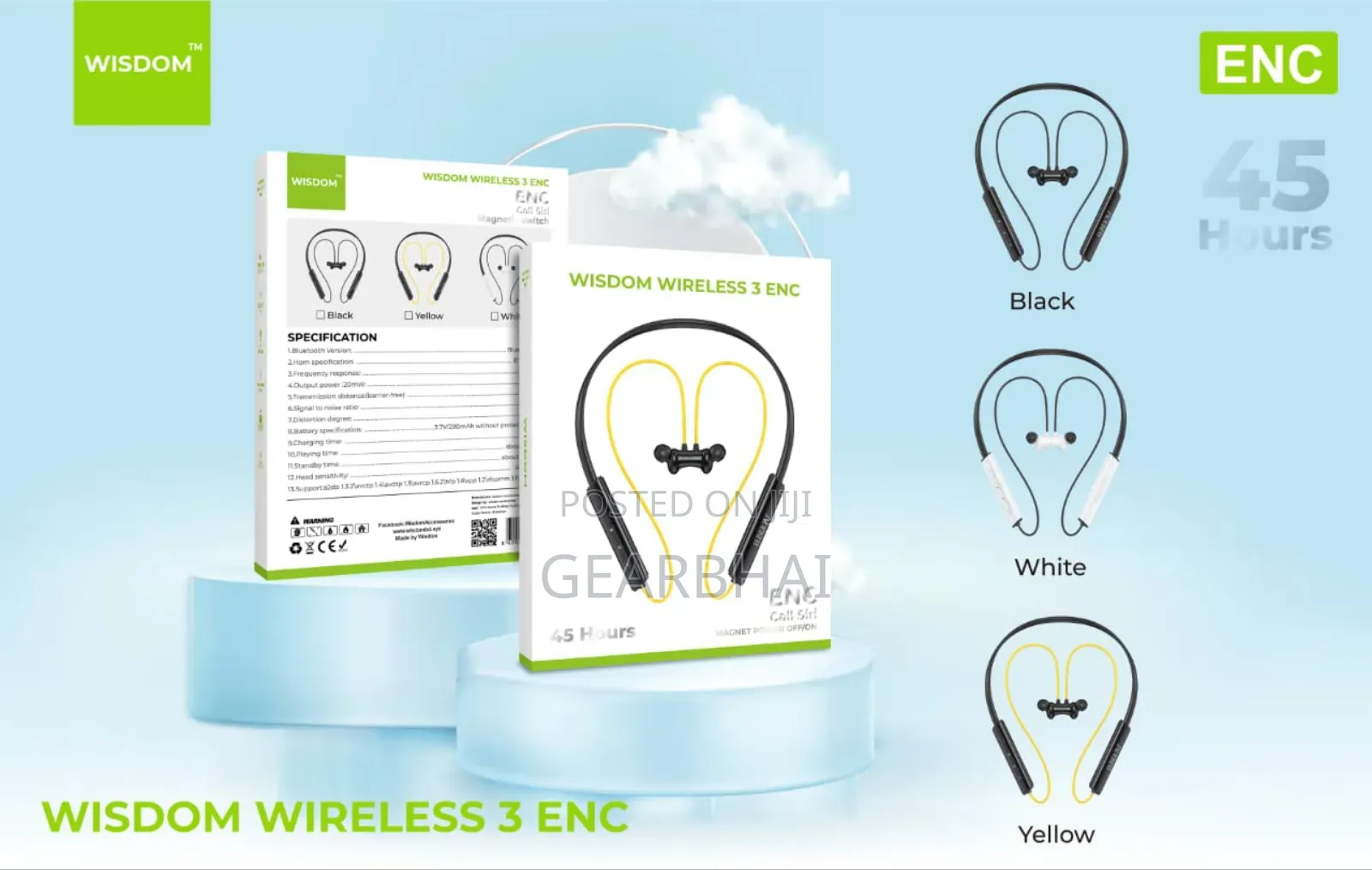 Neckband Wisdom Wireless 3 Enc