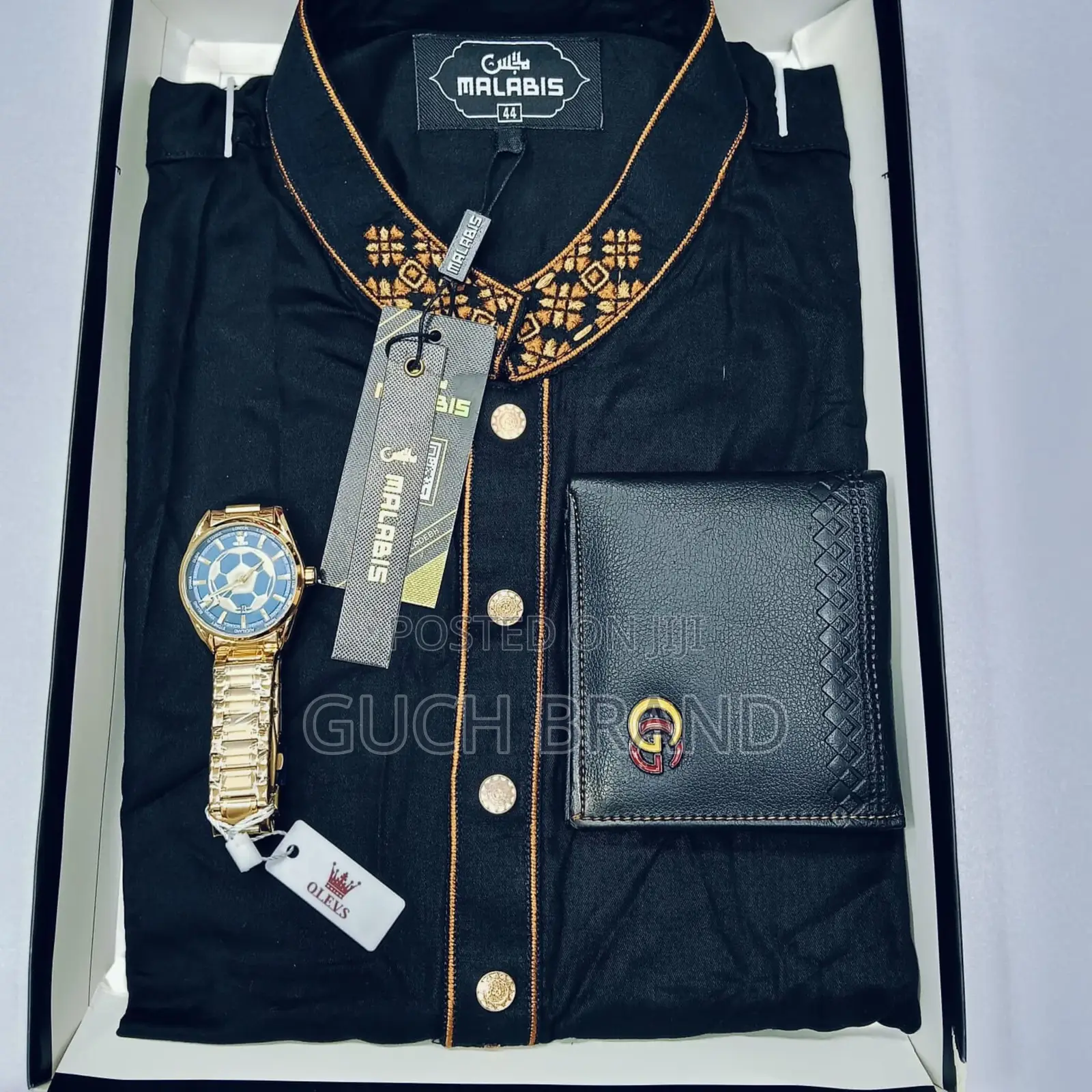 Cotton Punjabi + Premium Watch +Wallet Combo Pack