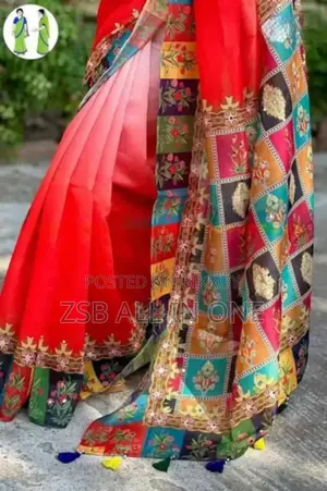 Stone and Digital Print Sharee With Blouse Piece