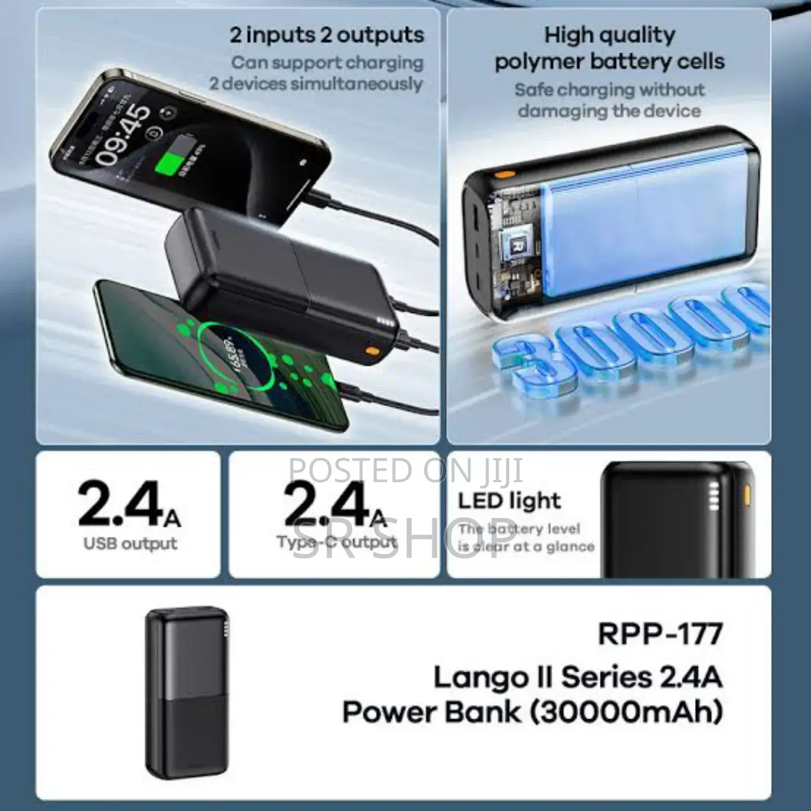 Remax RPP-177 Power Bank 30000mah