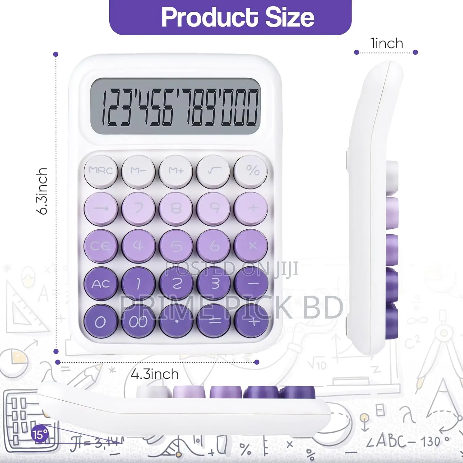 Desktop Calculator 12 Digit – Stylish Gradient Design