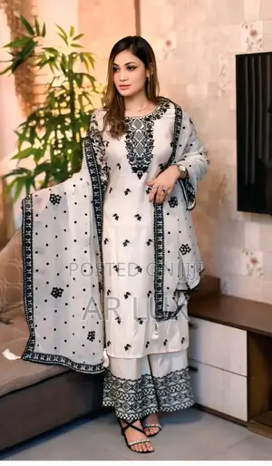 Unstitched Screen/Block Print Three Piece