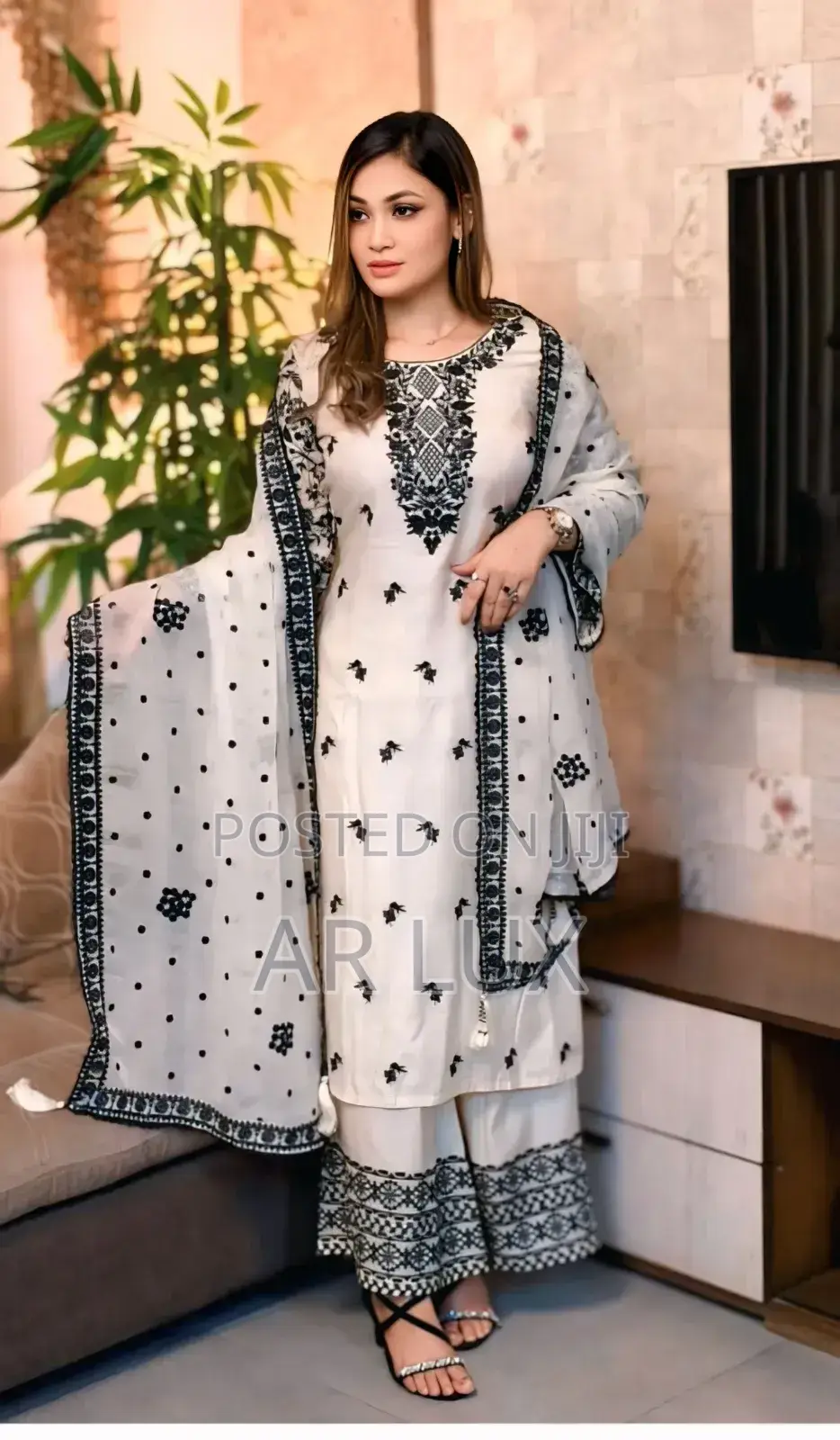 Unstitched Screen/Block Print Three Piece