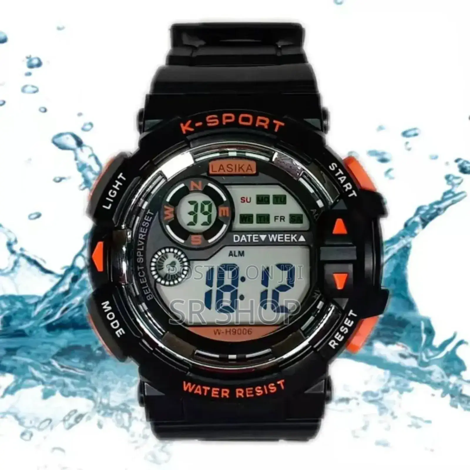 Lasika W-H9006 Water Resistance/ Waterproof Silicon Digital