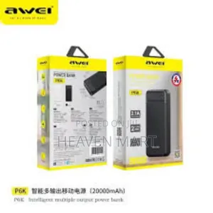 Awei P6k 20000mah Double Usb Output Power Bank