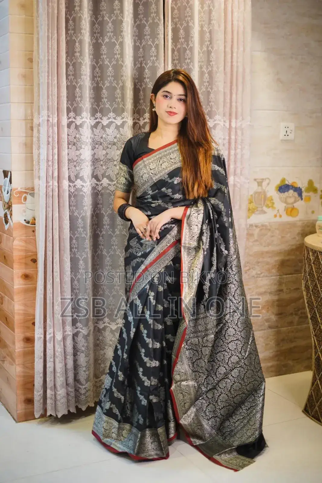 ইন্ডিয়ান জড়ি কাতান শাড়ি ২০২৫