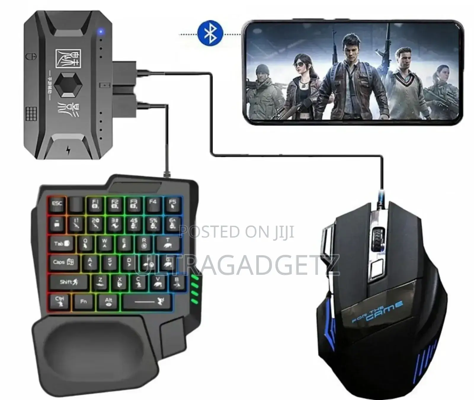 5 In 1 Mobile Game Combo Pack ( Phone Mouse Keyboard)