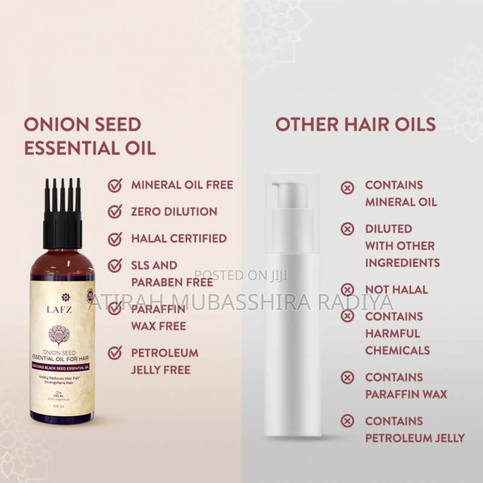 Lafz Onion Seed Essential Oil for Hair