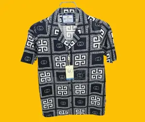 Pure Cotton Half Sleeve Print Shirt for Men