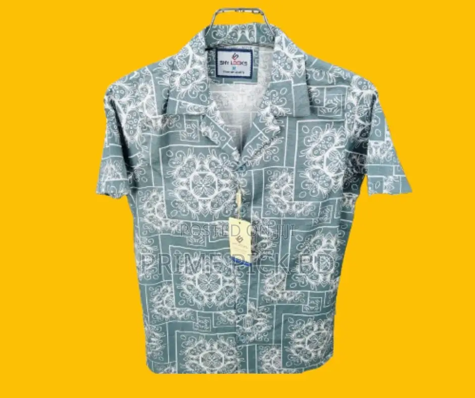 Pure Cotton Half Sleeve Print Shirt for Men