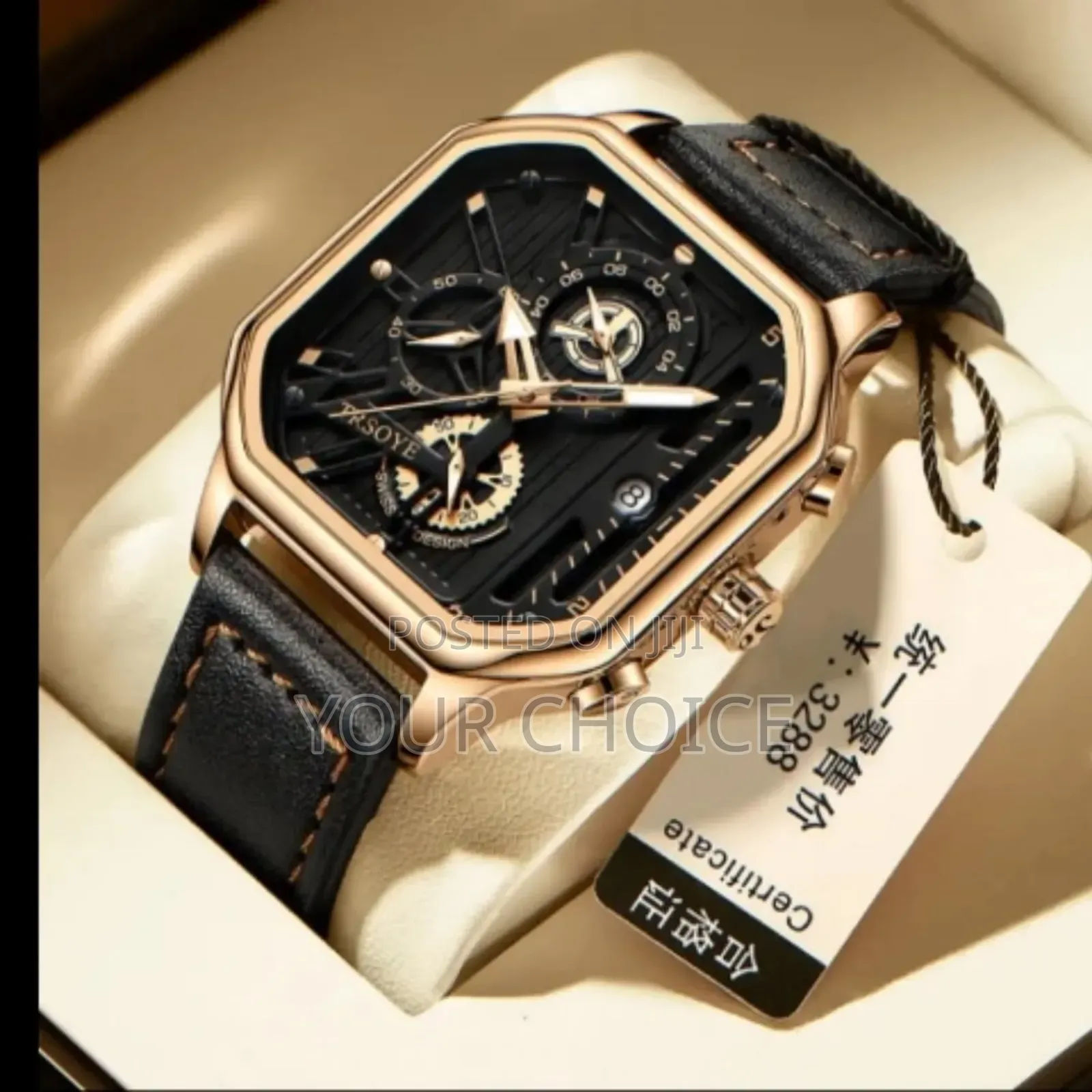 Trsoye 6604 Luxury Stylish Leather Men’S Watch