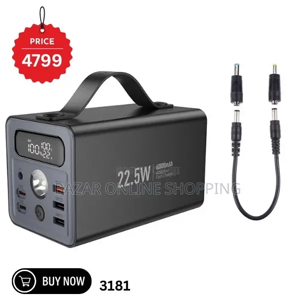 Hoco J138 Distant 22.5w+Pd20w+Dc12v Power Bank (60000mah)