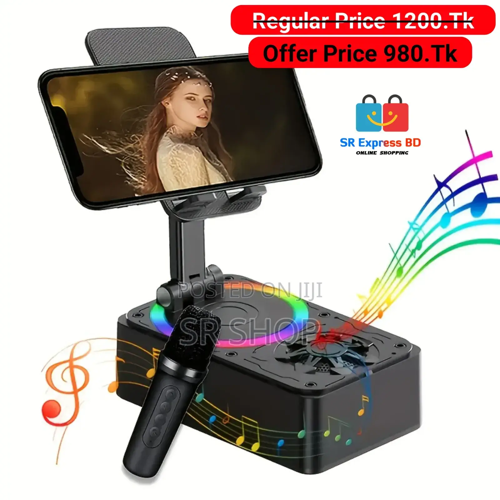  Foldable Cell Phone Stand With Bluetooth Speaker