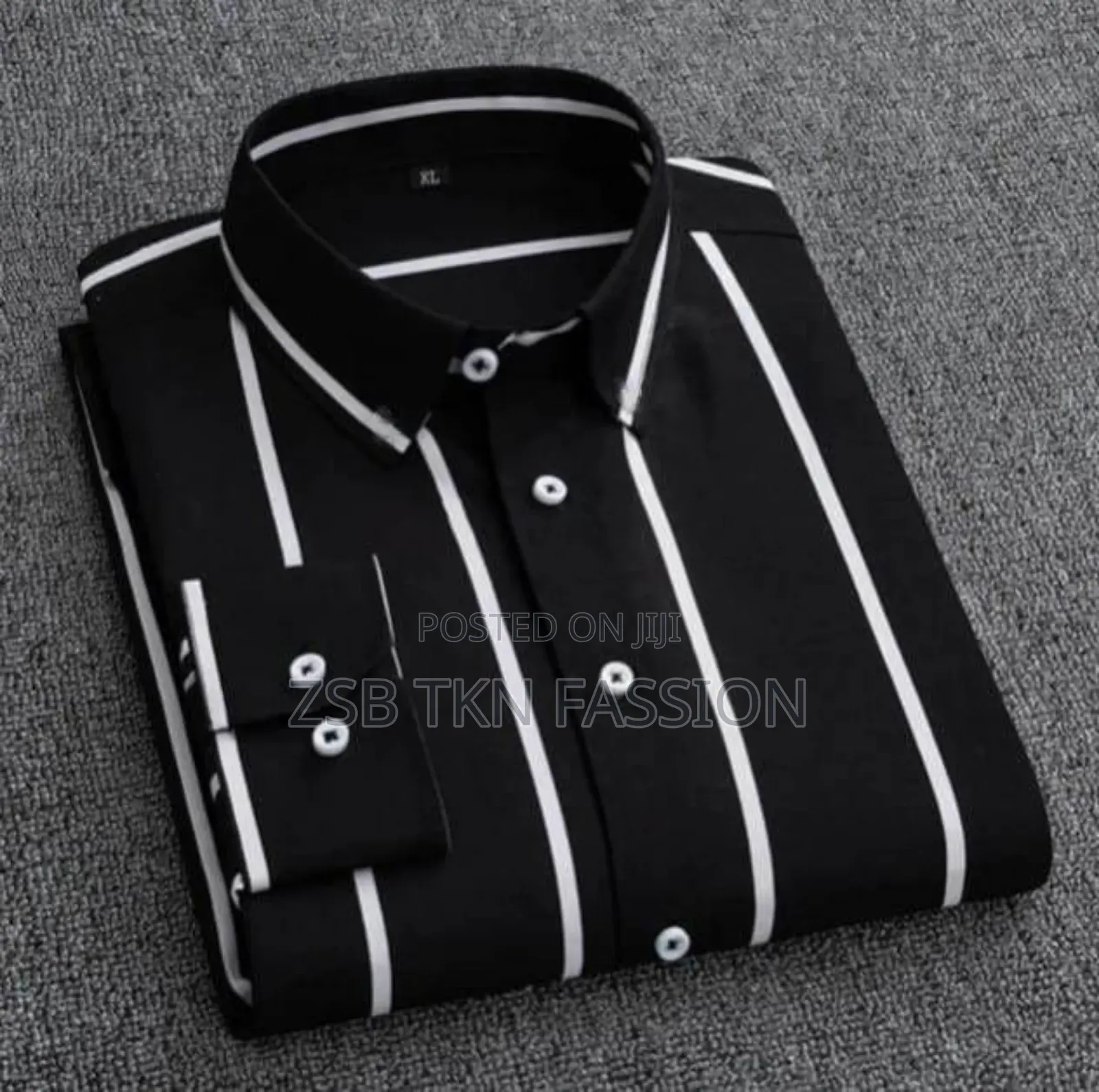 Men's Long Sleeve Stripe Print Shirt