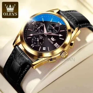 Photo - Olevs Watch চামড়ার বেল্ট ছেলেদের ঘড়ি