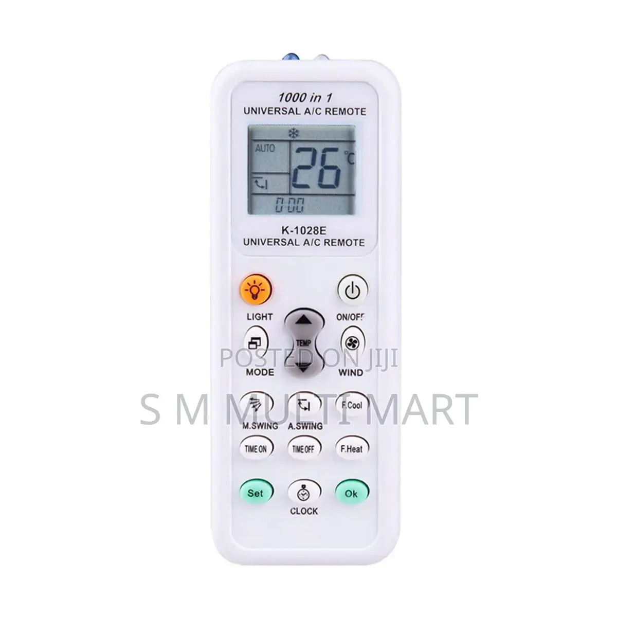 Universal Ac Remote- Digital Led 1000-in-1
