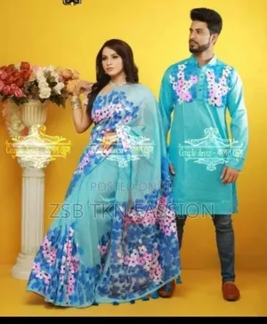 Hand Printed Dhupian Silk Couple Set New Products
