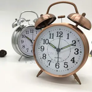 Photo - Round Cooper Metal Twin Bell Alarm Clock