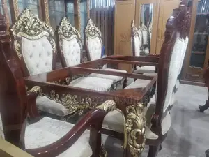 Photo - Luxurious Antique 9 Peaces Dining Table Furniture Set
